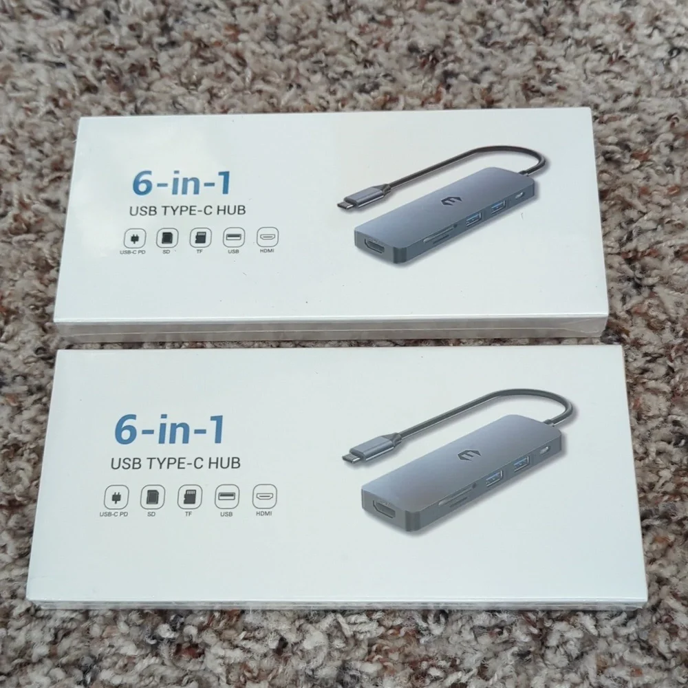 NIB 6 in 1 USB Hub